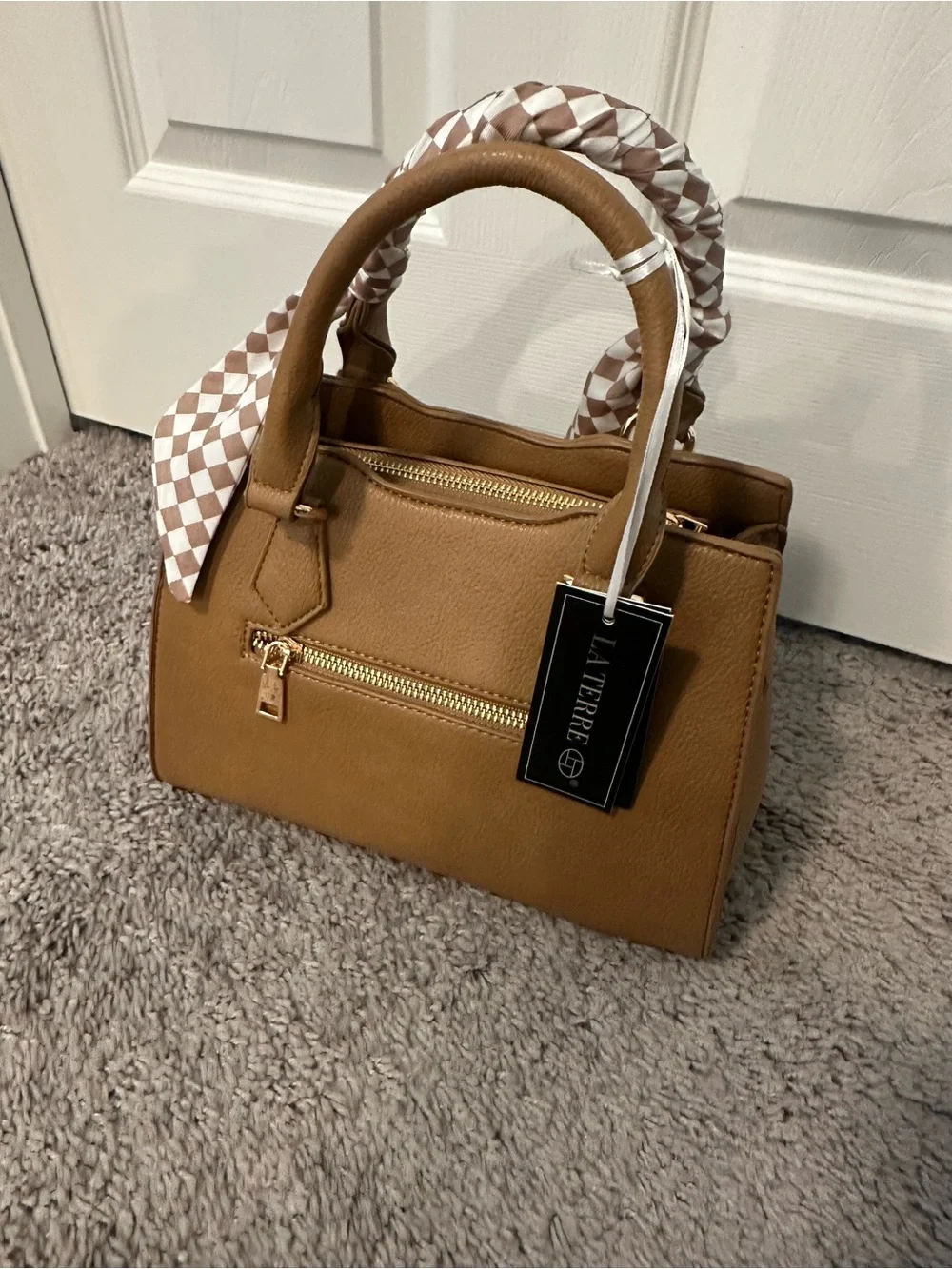 La Terre Fashion top-handle satchel bag (vegan) NWT